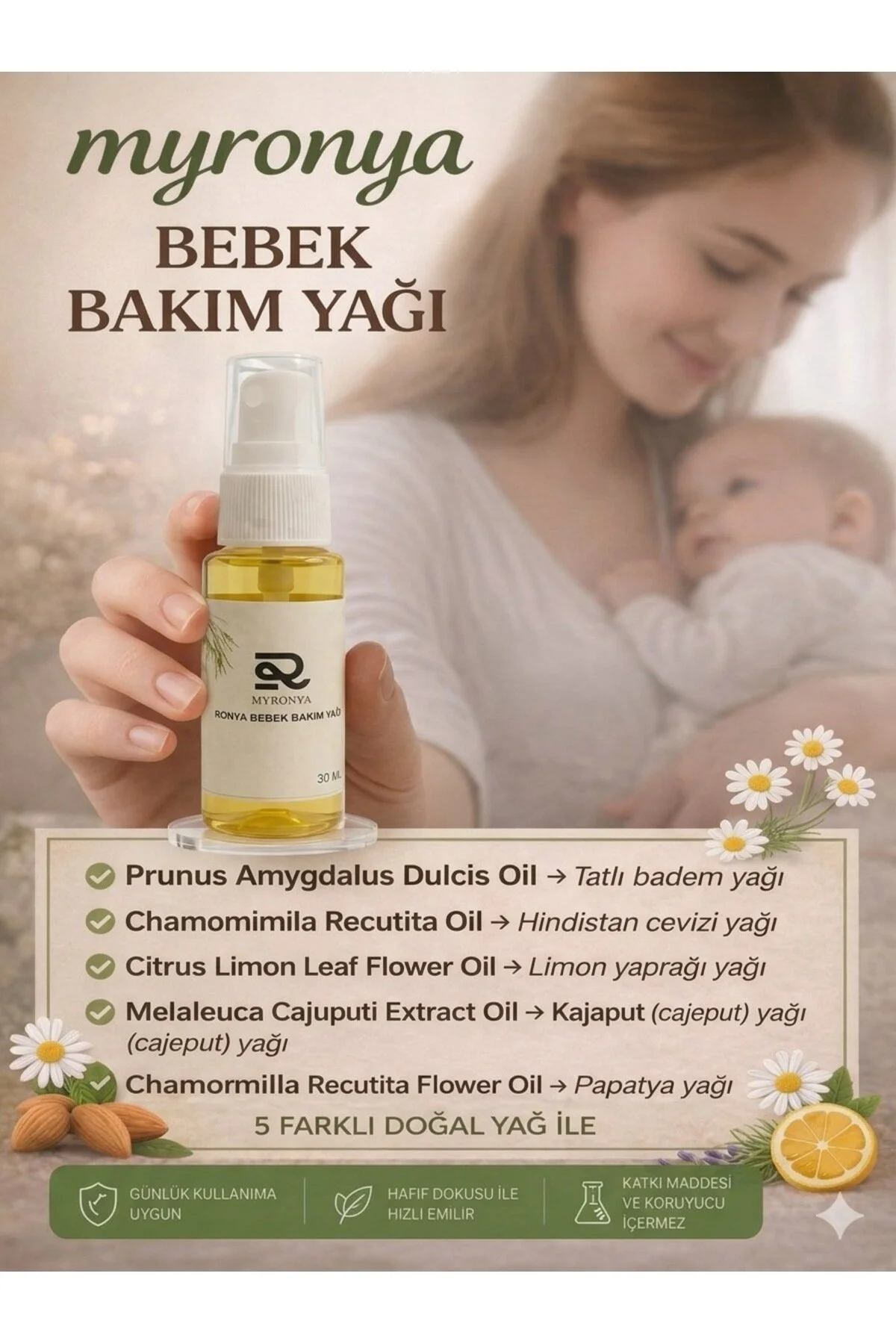 myronya BEBEK BAKIM YAĞI -Kolik [ 3 ADET ]