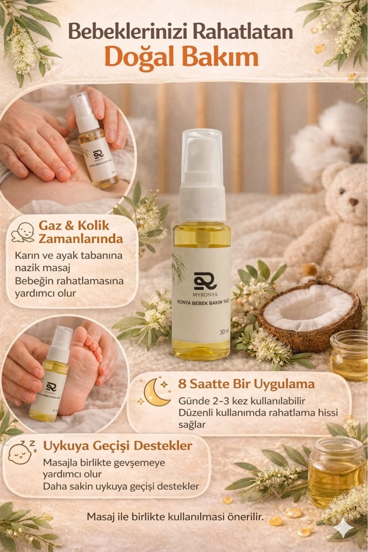 myronya BEBEK BAKIM YAĞI -Kolik [ 3 ADET ]